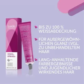 Londa Professional Permanent Color Creme 7/61 mittelblond violett-asch 60 ml