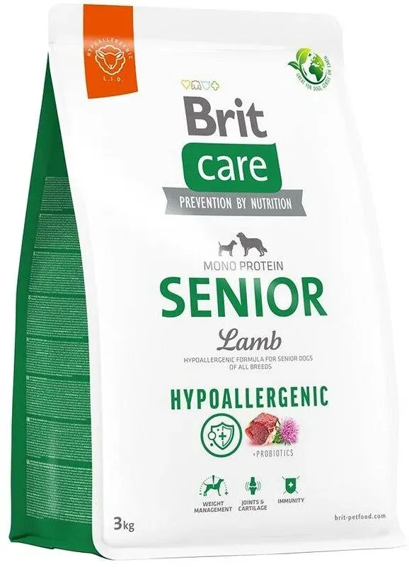 BRIT CARE Hypoallergenes Lammfleisch für Senioren 3kg (Mit Rabatt-Code BRIT-5 erhalten Sie 5% Rabatt!)