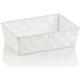 Kela Aufbewahrungskorb Alvaro Kunststoff 30 x 21 x 9 cm weiß
