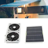 Solarpanel-lüfter-set, 100 W, 12 V, Wasserdicht, Tragbar, Dual-abluftventilator, Solarpanel-set Für Zuhause, Gewächshaus