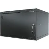 Stalflex Rack Cabinet 19 6U, 450mm Metal Door, Black S-RC19-6U-450MB 19 Zoll zum Serverraum, Büro - Schwarz