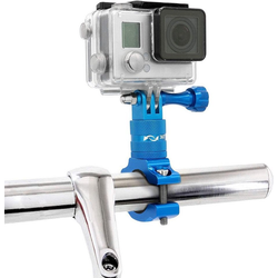 MyGadget Fahrradhalterung 360° Metall Fahrrad Halterung Action Cam-Halterung, (für GoPro Hero Black 8 7 6 5 4 3+ 3 / Xiaomi Yi 4K) blau