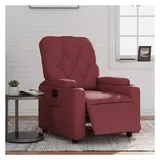 vidaXL Relaxsessel Elektrisch Kunstleder 142 x 75 x 100 cm Weinrot mit Liegefunktion