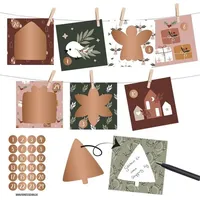 Papierdrachen Rubbel-Adventskalender - Bastelset