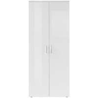 MID.YOU Schuhschrank Weiß - Vielseitiger Mehrzweckschrank mit 11 Fächer 80x190x35 cm