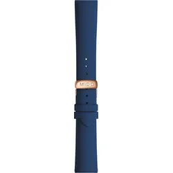 Mido - Synthetisch Baroncelli Synthetisches Armband Blau 18/16mm M600016811 - blau