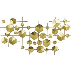 Wandobjekt FLEROVIUM Metall 45 cm Gold