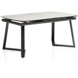Kettler AUSZIEHTISCH Ausziehtisch 160/210x100x75 cm Alu/ Glas Keramik, Schwarz