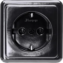 Kopp Aufputz-Programm Standard, schwarz, Schutzkontakt-Steckdose 1-Fach, 16 A, 250 V, 101805003