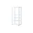 VCM Standvitrine Glasol 52 x 35 x 115 cm Weiß
