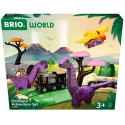 BRIO World – 36094 Dinosaurier Abenteuer-Set | Zugset für Kinder ab 3 Jahren