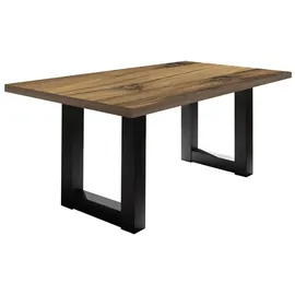58 aufm Kessel ESSZIMMERTISCH Eila 8 160 x 90 x 75 Esstisch Schwarzstahl/Plankeneiche | Gr.: onesize
