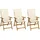 vidaXL Klappbare Gartenstühle 69 x 69 x 111 cm creme 3 St.