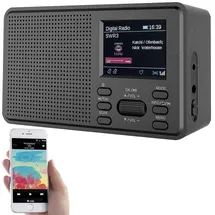 VR-Radio Mobiles Digitalradio mit DAB+ und UKW, LCD-Farbdisplay, Wecker, 8 Watt