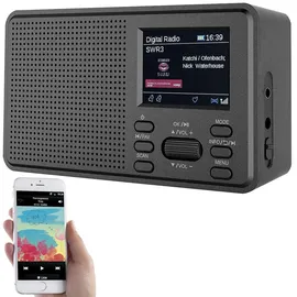 VR-Radio Mobiles Digitalradio mit DAB+ und UKW, LCD-Farbdisplay, Wecker, 8 Watt