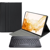 Mobilize Abnehmbare Bluetooth-Tasche (Eng. Int., Galaxy Tab S7 11.0 (2020), Galaxy Tab S8), Tablet Tastatur, Schwarz