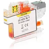 Tintenpatrone, kompatibel zu Brother LC-421XLY / LC-421 gelb (ca. 500 Seiten)