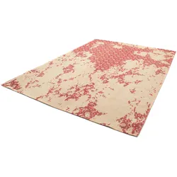 Teppich MORGENLAND "VINTAGE COMET", rot, B:200cm H:6mm L:300cm, Viskose, Teppiche, Kurzflor, Viskose, Shabby, Wohnzimmer