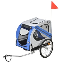 Fahrradanhänger Hundeanhänger Hunde Transport bis zu 26 kg Anhänger Fahrrad Trailer Blau [pro.tec]