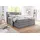 Collection AB Boxspringbett COLLECTION AB "Ninoni", grau (hellgrau), B:195cm L:210cm, Komplettbetten, Boxspringbett, inkl. Bettkasten, Topper und wahlweise mit LED-Beleuchtung