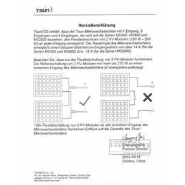 sunniva Balkonkraftwerk Full Black Bifazial 2000/800 W inkl. 4 x 500 W N-Typ Glas-Glas Bifacial Module