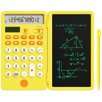 Newyes Verbesserter Wiederaufladbarer Basisrechner mit Notizblock 6,5 Zoll, Standard-Taschenrechner