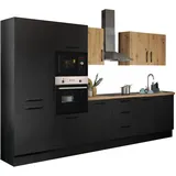 Stella Trading Küchenzeile Turin 330 cm schwarz