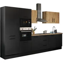 Stella Trading Küchenzeile Turin 330 cm schwarz
