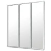 Schulte Badewannenaufsatz Alu natur 127 x 140 cm Sicherheitsglas