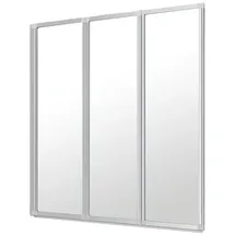 Schulte Badewannenaufsatz Alu natur 127 x 140 cm Sicherheitsglas