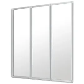 Schulte Badewannenaufsatz Alu natur 127 x 140 cm Sicherheitsglas