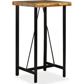 vidaXL Bartisch 55x55x107 cm Altholz Massiv und Eisen