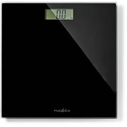 Nedis Personenwaage - Digital - Schwarz - Gehärtetes Glas - Max. Wiegekapazität: 150 kg