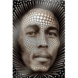 wall-art Acrylglasbild »Bob Marley Kunstdruck«, Maße (B/T/H): 70/0,5/100 cm, schwarz