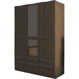 Priess Wäscheschrank Barcelona 140 x 193 x 54 cm Braun