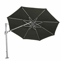 Siena Garden Alphawing N+ Ø 350 cm Silber/Schwarz