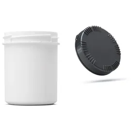 kanister-vertrieb 2er Set: 1500 ml Vorratsdose, mit Deckel, Frischhaltedose, Mehldose, Gewürzdose - Weiß/Schwarz