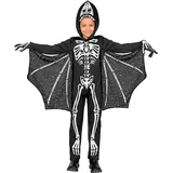 W WIDMANN MILANO Party Fashion - Kinderkostüm Skelett Pterodactylus, Overall mit Flügeln, Dinosaurier, Verkleidung Halloween