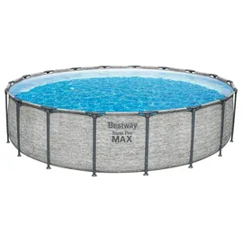 BESTWAY Steel Pro MAX Frame Pool 549 x 122 cm steinwandoptik