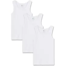 Sanetta Jungen Unterhemd 3er Pack in Weiß 104