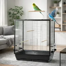 ollesch Vogelkäfig Großer Vogelkäfig 160 x 110 x 50 cm schwarz