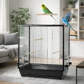 ollesch Vogelkäfig Großer Vogelkäfig 160 x 110 x 50 cm schwarz