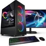 kiebel.de PC Set Gaming mit 23.8 Zoll TFT Viper V AMD Ryzen 7 5700G, 32GB DDR4, AMD Vega Grafik, 1TB SSD, WLAN, Windows 11, Komplettsystem Gaming