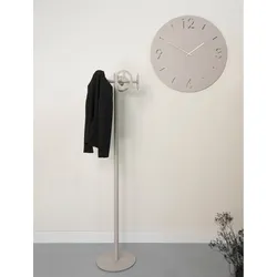 Uhr SPINDER DESIGN Wanduhren Gr. Ø 80cm B/H/T: 80cm x 80cm x 3cm, Quarzuhr, 12 Ziffern, grau (silky taupe) Champagnerfarbene Hände