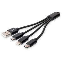 Digitus 3-in-1 Ladekabel USB A - + Micro USB + USB-C