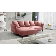 Fun Möbel Ecksofa Schlafsofa Sofa SADIE Stoff Element, Ottomane Links
