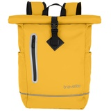 Travelite BASICS Rucksack aus wasserfestem Material, Schulrucksack aus Polyester mit Reflektoren + Roll-Up Verschluss, 400g, 48 cm, 19 Liter