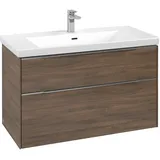 Villeroy & Boch Waschbeckenunterschrank 2 Auszüge 97,3 x 57,9 x 47,8 cm Arizona Oak