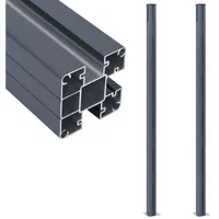 vidaXL Zaunpfosten 2 Stk. Dunkelgrau 185 cm Aluminium