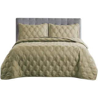 Home Soft Things Bradly Alternative Gesteppte Tagesdecke, 254 x 269 cm, Antik-Bronze